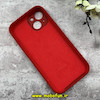قاب گوشی iPhone 15 آیفون سیلیکونی اورجینال پاک کنی درجه یک محافظ لنزدار زیربسته قرمز تیره کد 91176