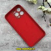 قاب گوشی iPhone 15 Pro Max آیفون سیلیکونی اورجینال پاک کنی درجه یک زیربسته محافظ لنز دار قرمز تیره کد 91182
