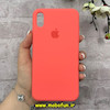 قاب گوشی iPhone XS Max آیفون سیلیکونی اورجینال پاک کنی درجه یک زیربسته مرجانی کد 91186