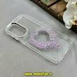 قاب گوشی Galaxy A26 سامسونگ اورجینال یونیک کیس Unique Case لاکچری شفاف نگین دار کرومی طرح قلب کد 91341