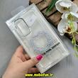 قاب گوشی Galaxy A26 سامسونگ اورجینال یونیک کیس Unique Case لاکچری شفاف نگین دار کرومی طرح قلب کد 91341