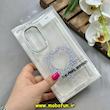 قاب گوشی Galaxy A36 / Galaxy A56 سامسونگ اورجینال یونیک کیس Unique Case لاکچری شفاف نگین دار کرومی طرح قلبی کد 91343