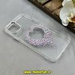 قاب گوشی iPhone 11 Pro Max آیفون اورجینال یونیک کیس Unique Case لاکچری شفاف نگین دار کرومی طرح قلبی کد 91349