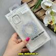 قاب گوشی iPhone 11 Pro Max آیفون اورجینال یونیک کیس Unique Case لاکچری شفاف نگین دار کرومی طرح قلبی کد 91349