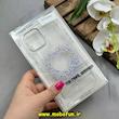 قاب گوشی iPhone 12 Pro Max آیفون اورجینال یونیک کیس Unique Case لاکچری شفاف نگین دار کرومی طرح قلبی کد 91350
