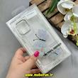 قاب گوشی iPhone 12 Pro Max آیفون اورجینال یونیک کیس Unique Case لاکچری شفاف نگین دار کرومی طرح پروانه کد 91351