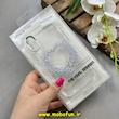 قاب گوشی iPhone X / iPhone XS آیفون اورجینال یونیک کیس Unique Case لاکچری شفاف نگین دار کرومی طرح قلبی کد 91366