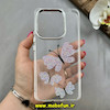 قاب گوشی Redmi Note 14 4G شیائومی اورجینال یونیک کیس Unique Case لاکچری شفاف نگین دار کرومی طرح پروانه کد 91368