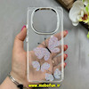 قاب گوشی Redmi Note 14 Pro 4G شیائومی اورجینال یونیک کیس Unique Case لاکچری شفاف نگین دار کرومی طرح پروانه کد 91370