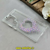 قاب گوشی Galaxy S24 Ultra سامسونگ اورجینال یونیک کیس Unique Case لاکچری شفاف نگین دار کرومی طرح قلبی کد 91374
