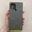 کیف گوشی Redmi A1 Plus / Redmi A2 Plus شیائومی مگنتی طرح چرم کتابی محافظ لنزدار بنددار خاکستری کد 91382
