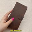 کیف گوشی Galaxy A05S سامسونگ مگنتی طرح چرم کتابی محافظ لنزدار قهوه ای کد 91385