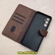 کیف گوشی Galaxy A05S سامسونگ مگنتی طرح چرم کتابی محافظ لنزدار قهوه ای کد 91385