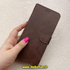 کیف گوشی Galaxy A06 سامسونگ مگنتی طرح چرم کتابی محافظ لنزدار بنددار قهوه ای کد 91390
