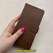 کیف گوشی Galaxy A11 / Galaxy M11 سامسونگ مگنتی طرح چرم کتابی محافظ لنزدار بنددار قهوه ای کد 91393