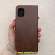 کیف گوشی Galaxy A31 سامسونگ مگنتی طرح چرم کتابی محافظ لنزدار قهوه ای کد 91403