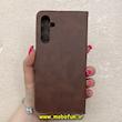 کیف گوشی Galaxy A34 سامسونگ مگنتی طرح چرم کتابی محافظ لنزدار قهوه ای کد 91405