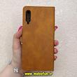 کیف گوشی Galaxy A30S / Galaxy A50S / Galaxy A50 سامسونگ مگنتی طرح چرم کتابی محافظ لنزدار بنددار عسلی کد 91413