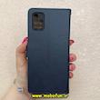 کیف گوشی Galaxy A71 سامسونگ مگنتی طرح چرم کتابی محافظ لنزدار بنددار سرمه ای کد 91420