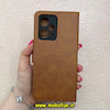 کیف گوشی Redmi Note 12 Pro 5G شیائومی مگنتی طرح چرم کتابی محافظ لنزدار عسلی کد 91439