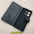 کیف گوشی Redmi Note 13 5G شیائومی مگنتی طرح چرم کتابی محافظ لنزدار مشکی کد 91442