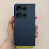 کیف گوشی Redmi Note 13 Pro 4G / Poco M6 Pro 4G شیائومی مگنتی طرح چرم کتابی محافظ لنزدار سرمه ای کد 91444