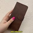 کیف گوشی Redmi Note 14 Pro 4G شیائومی مگنتی طرح چرم کتابی محافظ لنزدار بنددار قهوه ای کد 91450