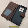 کیف گوشی Redmi Note 14 Pro 4G شیائومی مگنتی طرح چرم کتابی محافظ لنزدار بنددار قهوه ای کد 91450