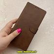 کیف گوشی Galaxy S23 Ultra سامسونگ مگنتی طرح چرم کتابی محافظ لنزدار بنددار قهوه ای کد 91476