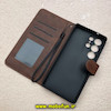 کیف گوشی Galaxy S25 Ultra سامسونگ مگنتی طرح چرم کتابی محافظ لنزدار بنددار قهوه ای کد 91484