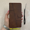 کیف گوشی Redmi Note 10 4G / Redmi Note 10S / Poco M5S شیائومی مگنتی طرح چرم کتابی محافظ لنزدار بنددار قهوه ای کد 91490