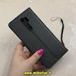 کیف گوشی Redmi 9 / Poco M2 شیائومی مگنتی طرح چرم کتابی بنددار مشکی کد 91494