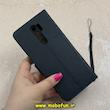 کیف گوشی Redmi 9 / Poco M2 شیائومی مگنتی طرح چرم کتابی بنددار سرمه ای کد 91495