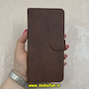 کیف گوشی Redmi 10C / Redmi 10 Power / Poco C40 شیائومی مگنتی طرح چرم کتابی محافظ لنزدار قهوه ای کد 91498