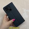 کیف گوشی Redmi 10C / Redmi 10 Power / Poco C40 شیائومی مگنتی طرح چرم کتابی محافظ لنزدار سرمه ای کد 91499