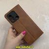کیف گوشی Redmi 12C / Poco C55 / Redmi 11A شیائومی مگنتی طرح چرم کتابی محافظ لنزدار عسلی کد 91501
