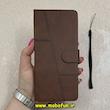کیف گوشی Redmi 13C / Poco C65 شیائومی مگنتی طرح چرم کتابی محافظ لنزدار بنددار قهوه ای کد 91504