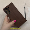 کیف گوشی Redmi 13C / Poco C65 شیائومی مگنتی طرح چرم کتابی محافظ لنزدار بنددار قهوه ای کد 91504