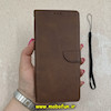 کیف گوشی Redmi 13C / Poco C65 شیائومی مگنتی طرح چرم کتابی محافظ لنزدار بنددار قهوه ای کد 91505