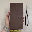 کیف گوشی Redmi 13C / Poco C65 شیائومی مگنتی طرح چرم کتابی محافظ لنزدار بنددار قهوه ای کد 91506