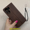 کیف گوشی Redmi 13C / Poco C65 شیائومی مگنتی طرح چرم کتابی محافظ لنزدار بنددار قهوه ای کد 91506