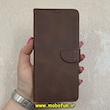 کیف گوشی Redmi 13C / Poco C65 شیائومی مگنتی طرح چرم کتابی محافظ لنزدار قهوه ای کد 91515