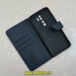کیف گوشی Redmi Note 8 Pro شیائومی مگنتی طرح چرم کتابی محافظ لنزدار سرمه ای کد 91519