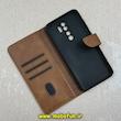 کیف گوشی Redmi Note 8 Pro شیائومی مگنتی طرح چرم کتابی محافظ لنزدار عسلی کد 91521