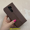 کیف گوشی Redmi Note 8 Pro شیائومی مگنتی طرح چرم کتابی محافظ لنزدار قهوه ای کد 91522