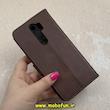 کیف گوشی Redmi Note 8 Pro شیائومی مگنتی طرح چرم کتابی محافظ لنزدار قهوه ای کد 91522