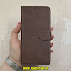 کیف گوشی Redmi Note 8 Pro شیائومی مگنتی طرح چرم کتابی محافظ لنزدار قهوه ای کد 91522