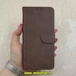 کیف گوشی Redmi Note 8 Pro شیائومی مگنتی طرح چرم کتابی محافظ لنزدار قهوه ای کد 91522