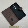 کیف گوشی Redmi Note 8 Pro شیائومی مگنتی طرح چرم کتابی محافظ لنزدار قهوه ای کد 91522
