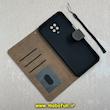 کیف گوشی Redmi Note 9S / Redmi Note 9 Pro شیائومی مگنتی طرح چرم کتابی محافظ لنزدار بنددار خاکستری کد 91525